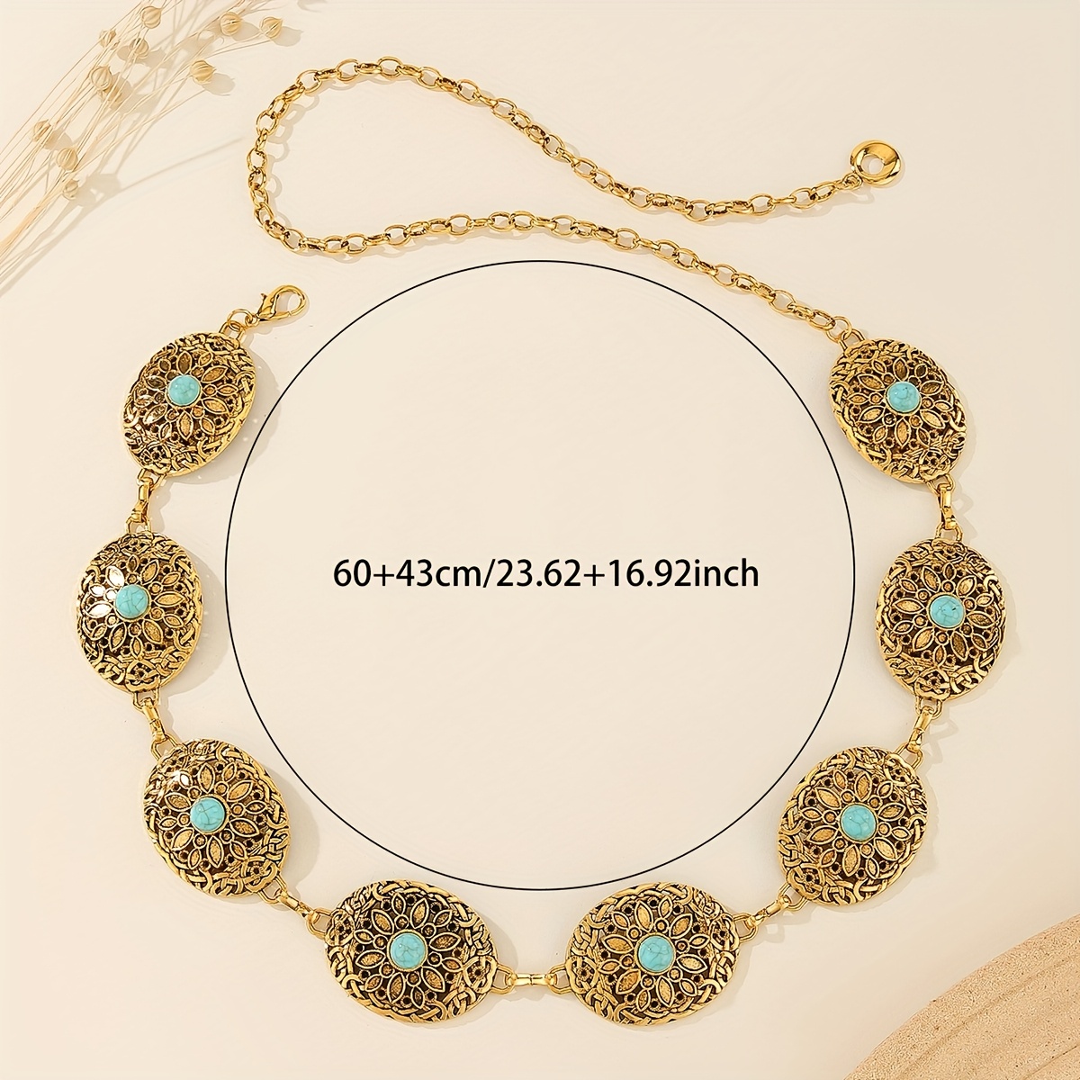 Women's Vintage Floral Adjustable Waist Belt